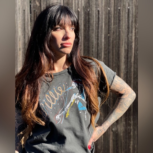 Midnight Rider Tops - Midnight Rider Retro Willie Nelson Tee